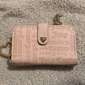 Juicy Couture Blush Pink Wallet with Gold Accents